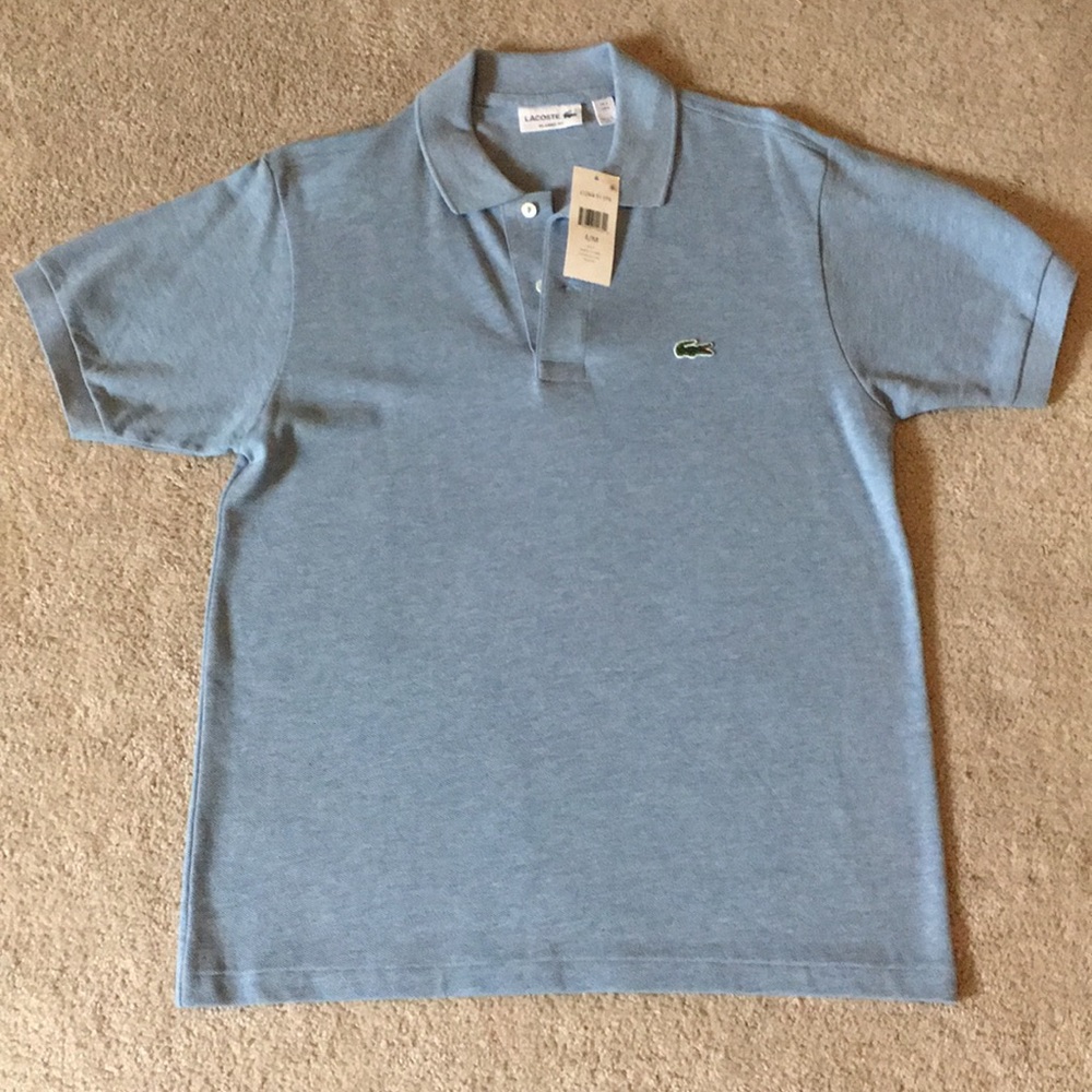Men’s Lacoste Polo Cloudy Blue Size Medium
